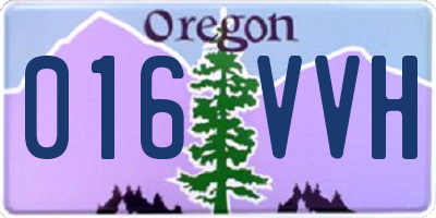 OR license plate 016VVH