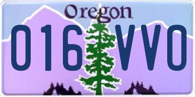 OR license plate 016VVO