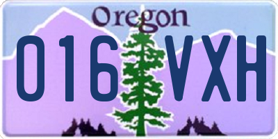 OR license plate 016VXH