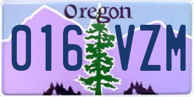 OR license plate 016VZM