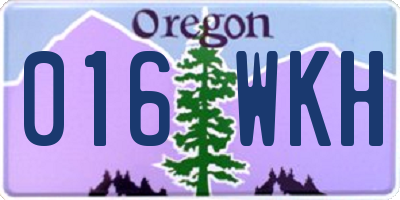 OR license plate 016WKH