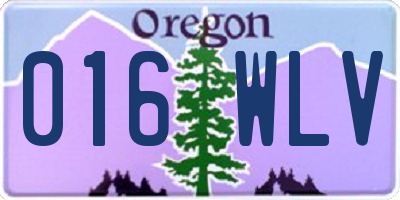 OR license plate 016WLV