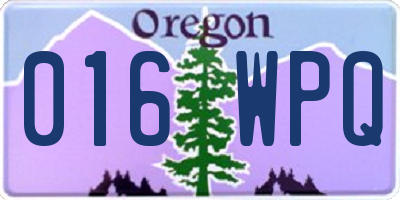 OR license plate 016WPQ