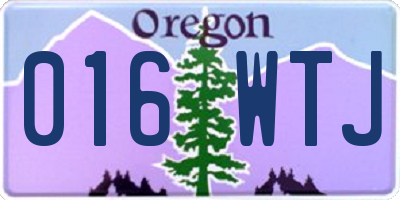 OR license plate 016WTJ