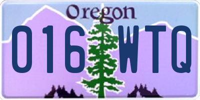 OR license plate 016WTQ