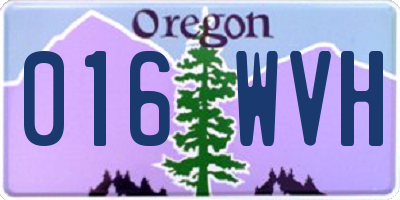 OR license plate 016WVH