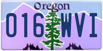 OR license plate 016WVI