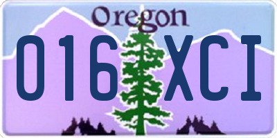 OR license plate 016XCI