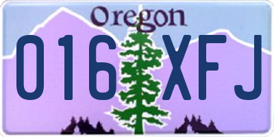 OR license plate 016XFJ