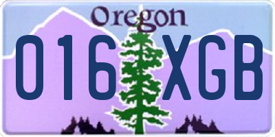 OR license plate 016XGB