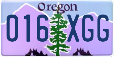 OR license plate 016XGG