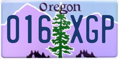 OR license plate 016XGP