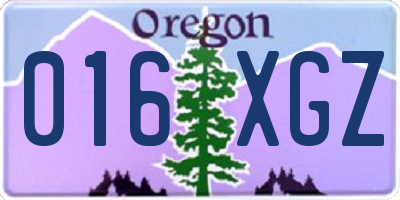 OR license plate 016XGZ