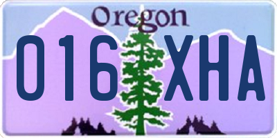 OR license plate 016XHA