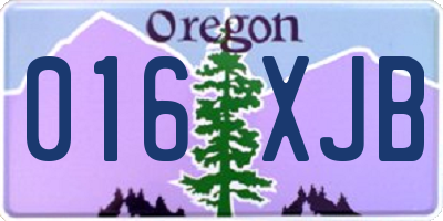 OR license plate 016XJB