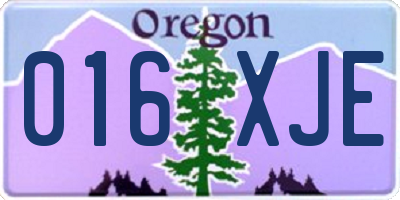 OR license plate 016XJE
