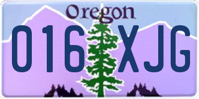 OR license plate 016XJG