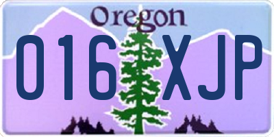 OR license plate 016XJP