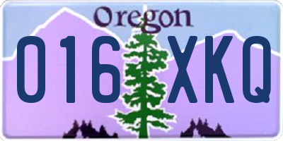 OR license plate 016XKQ