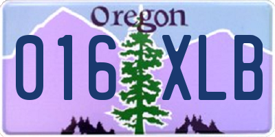 OR license plate 016XLB