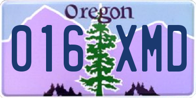 OR license plate 016XMD