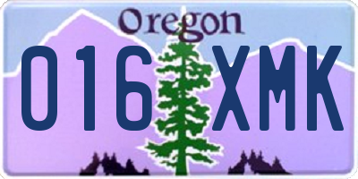 OR license plate 016XMK