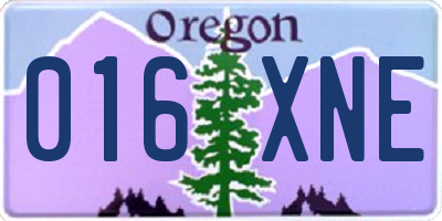 OR license plate 016XNE