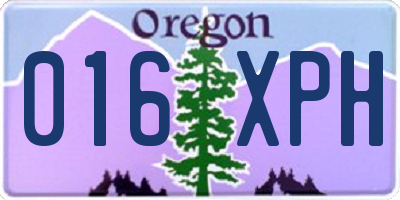 OR license plate 016XPH