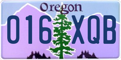 OR license plate 016XQB