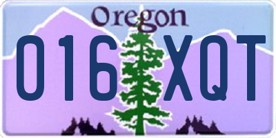 OR license plate 016XQT