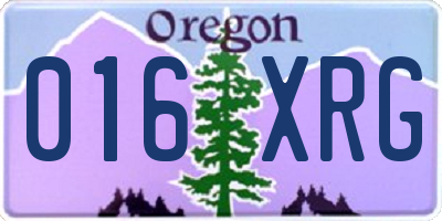 OR license plate 016XRG