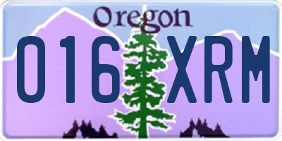 OR license plate 016XRM