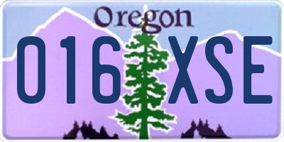 OR license plate 016XSE