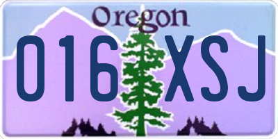 OR license plate 016XSJ