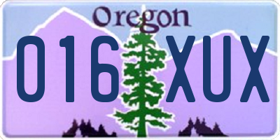 OR license plate 016XUX