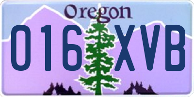 OR license plate 016XVB