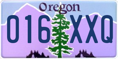 OR license plate 016XXQ