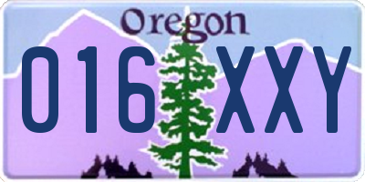 OR license plate 016XXY