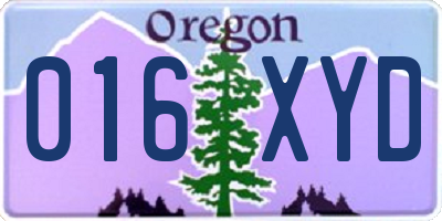OR license plate 016XYD