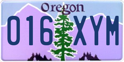 OR license plate 016XYM