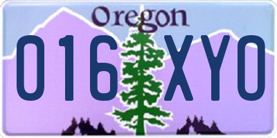 OR license plate 016XYO