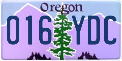 OR license plate 016YDC