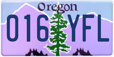 OR license plate 016YFL
