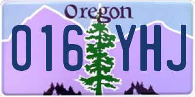 OR license plate 016YHJ