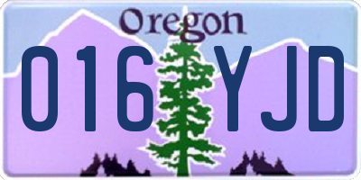 OR license plate 016YJD