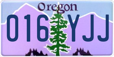 OR license plate 016YJJ