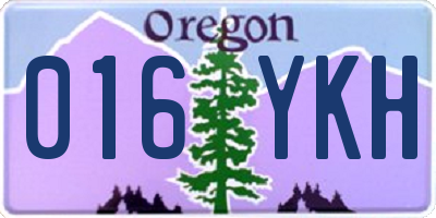 OR license plate 016YKH