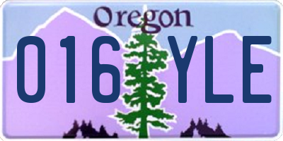 OR license plate 016YLE