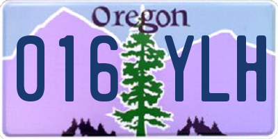 OR license plate 016YLH