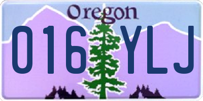 OR license plate 016YLJ